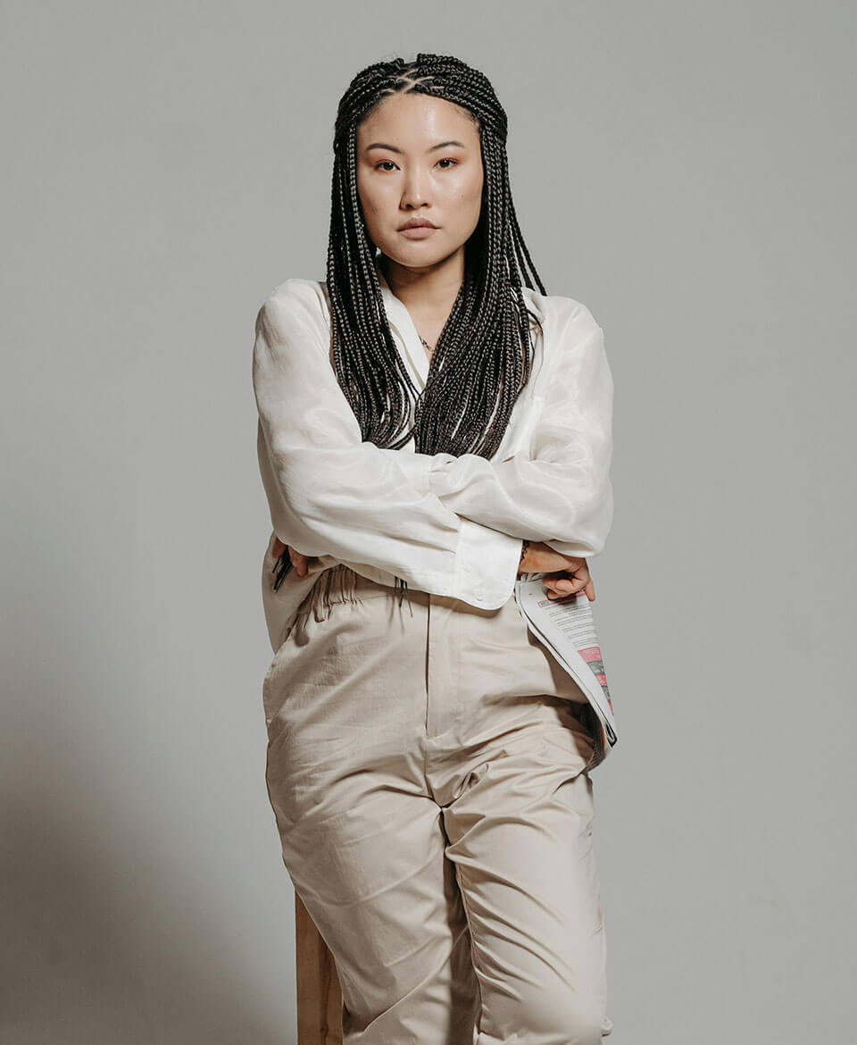 A model standing